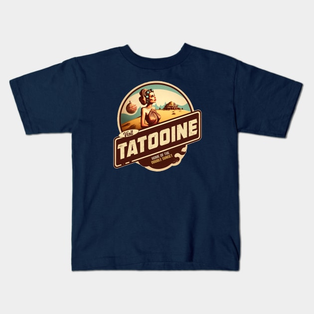 Visit Tatooine Kids T-Shirt by NineBlack